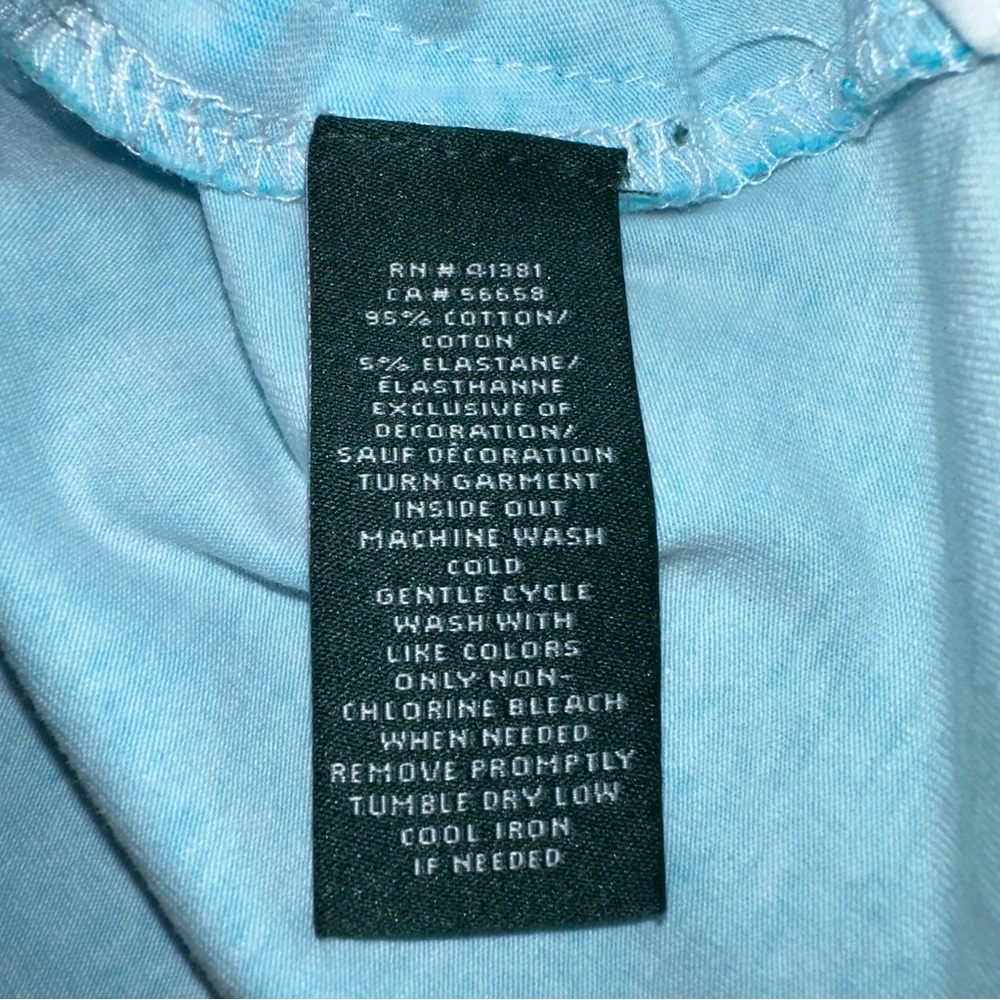 Lauren Ralph Lauren Polo style golf Shirt ladies S turquoise and white ombré - Picture 4 of 7
